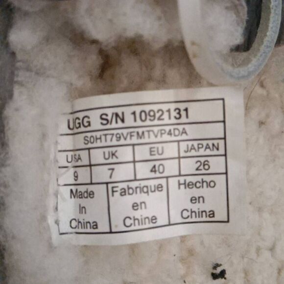 UGG Women's S/N 1092131 Sheepskin Deluxe Seal Loafer Flats Gray Size 9 - Picture 7 of 7